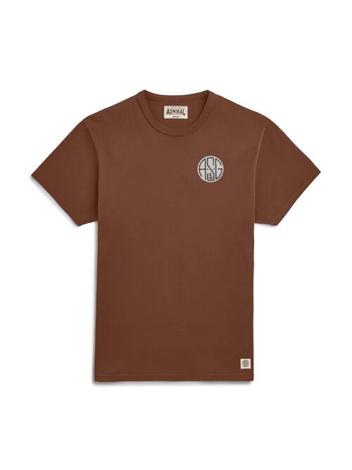 ASGco. Circle Chenille Logo T-Shirt - Latham Brown