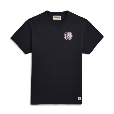 ASGco. T-Shirt Circle Chenille Logo - Cerf-volant Noir