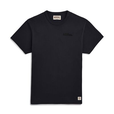 ASGco. T-shirt con logo a strisce - Aquilone nero