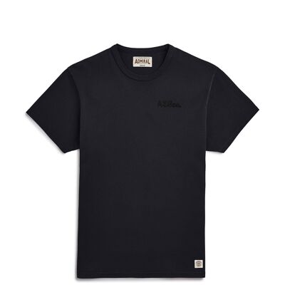 ASGco. T-shirt con logo a strisce - Aquilone nero