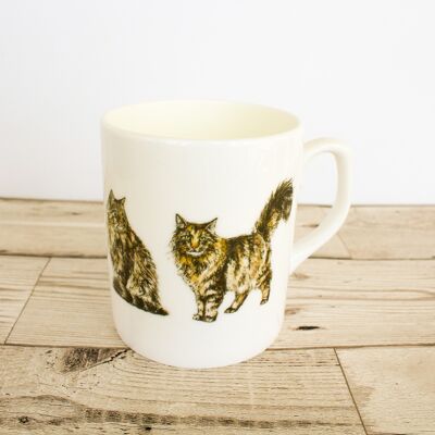 Tazza in porcellana Maine Coon stampata a manoon