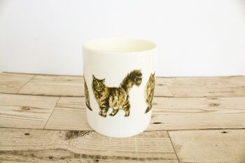 Tasse en porcelaine de Chine Maine Coon imprimée à la main 3