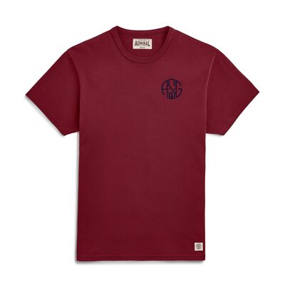 ASGco. Circle Chain Stitch Logo T-Shirt - Pondicherry Red