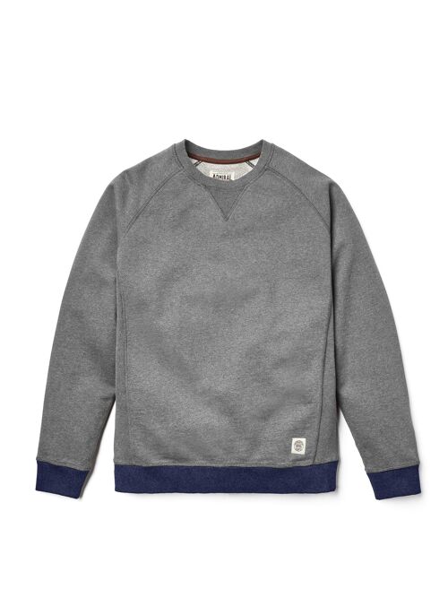 Rowley Raglan Sweatshirt - Condor Grey Marl / Grackle Blue Marl