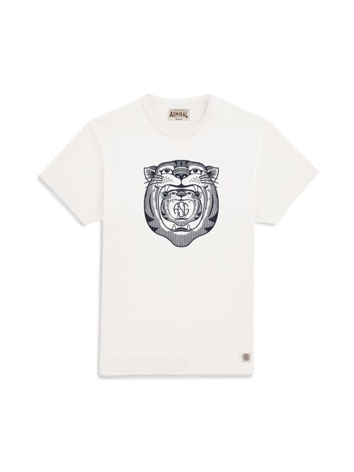 Aylestone T-Shirt Two Tiger Head - Gyr White