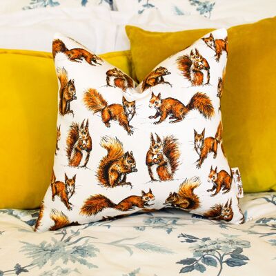 Handmade Large Red Squirrels Cushion