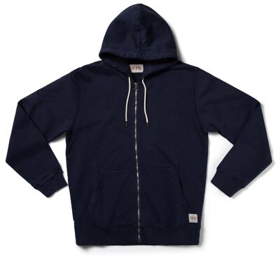 Felpa con cappuccio e zip intera Admiral x 6876 - Hawk Navy