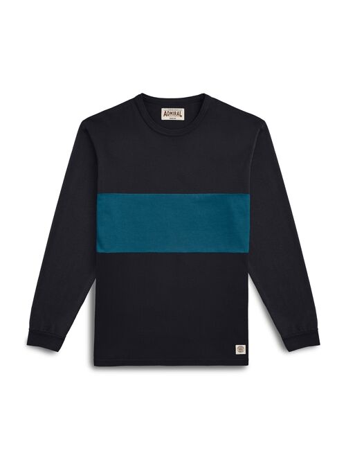 Warren Long Sleeve T-shirt - Kite Black / Buzzard Blue