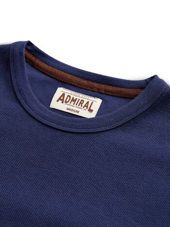 T-Shirt Belgrave Gaufré - Hawk Navy 4