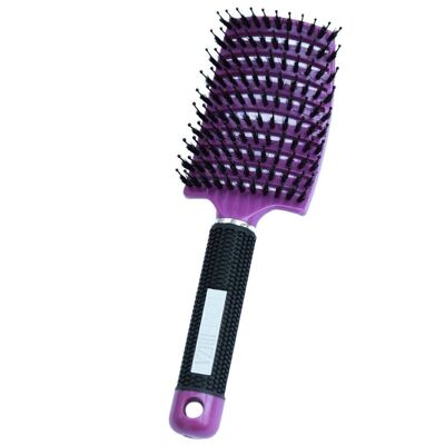 Anti-tangle hair brush purple