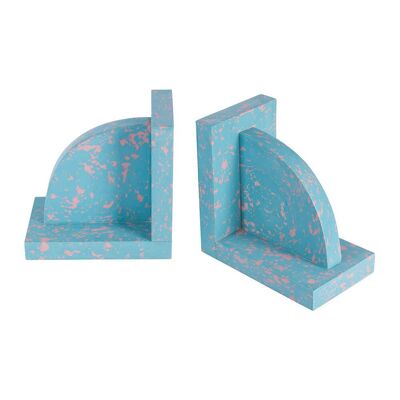 Arch Slice Bookends - Set of 2 - Blue