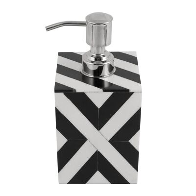Chevron Soap Dispenser - Black & White