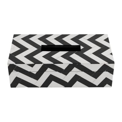 Chevron Tissue Box - Black & White