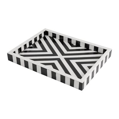 Chevron Tray - Black & White