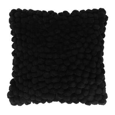 Cluster Pom Pom Cushion Cover - 55x55cm - Black