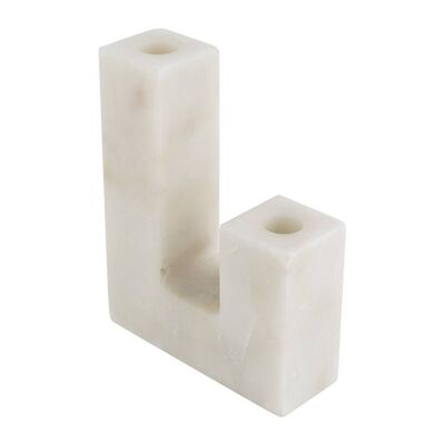 Cubist Candle Holder - White