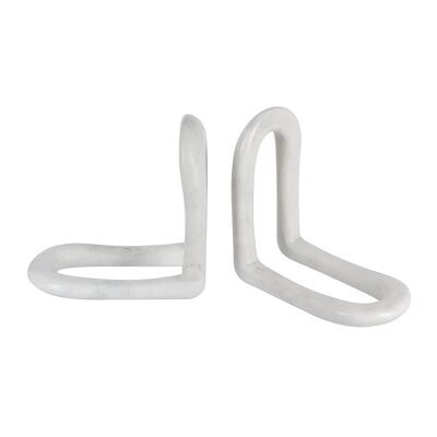 Curve Hoop Bookend - Set of 2 - White