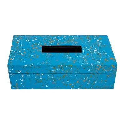 Terrazzo Tissue Box - Cobalt