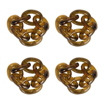 Tortoiseshell Napkin Ring - Set of 4