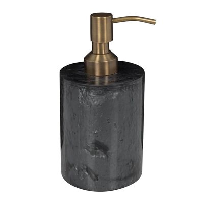 Marbled Resin Soap Dispenser - Black