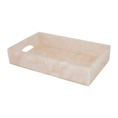 Marbled Resin Tray - Ivory