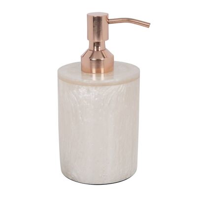 Marbled Resin Soap Dispenser - Ivory