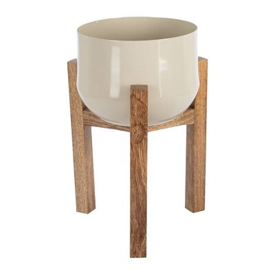 Wooden Base Planter - Medium