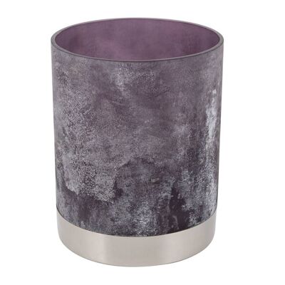 Smoked Glass Waste Bin - Purple