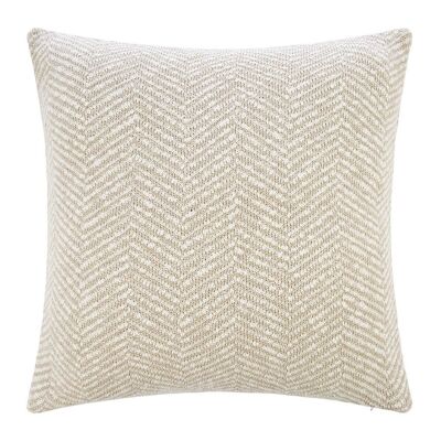 Herringbone Knit Cushion - 45x45cm - Cream