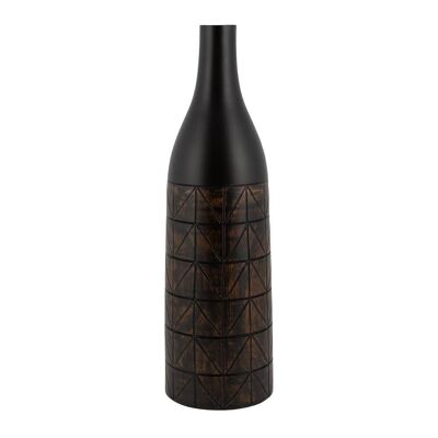 Chevron Pattern Wooden Bottle