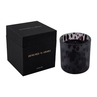 Frosted Cheena Jar Candle - Black - Small