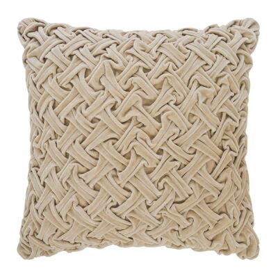 Abstract Textured Cushion - 50x50cm - Champagne