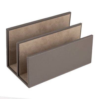 Leather Document Holder - Charcoal