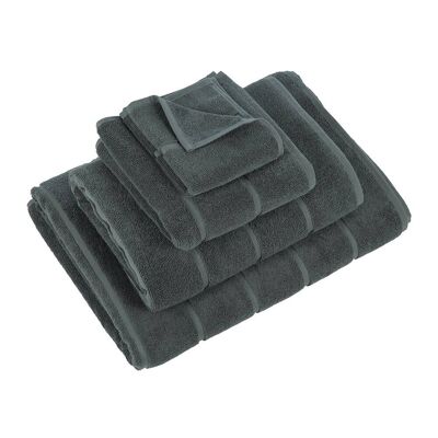 Turkish Pure Cotton Towel - Charcoal - Bath Sheet