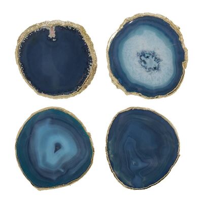 Agate Coasters - Set of 4 - Blue