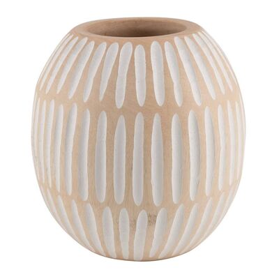 Carved Stripe Bud Vase