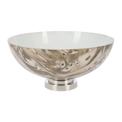 Antique Look Marbled Glass Bowl