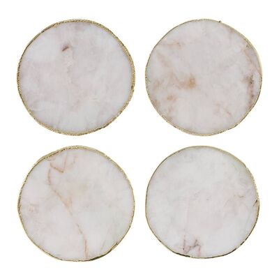 Agate Coasters - Set of 4 - White
