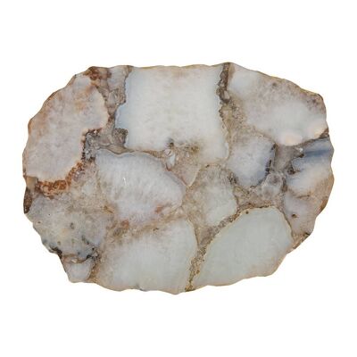 Agate Platter - White