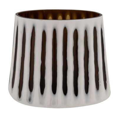 Striped Glass Vase - Short