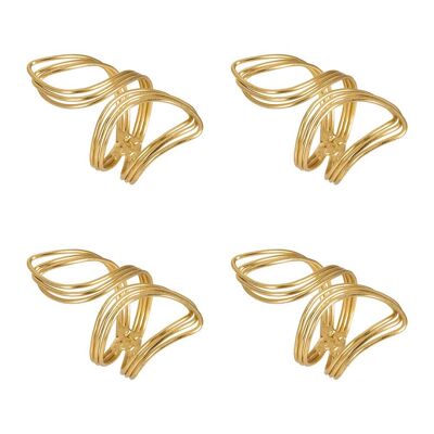 Gold Cuff Napkin Ring - Set of 4