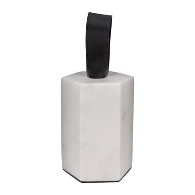 Marble Hexagonal Door Stop - White