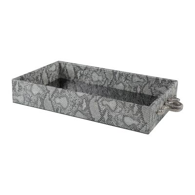 Tray With Snake Handles - Silver