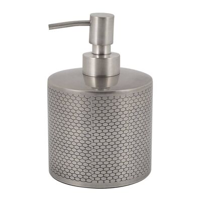 Honeycomb Effect Soap Dispenser - Antique Silver