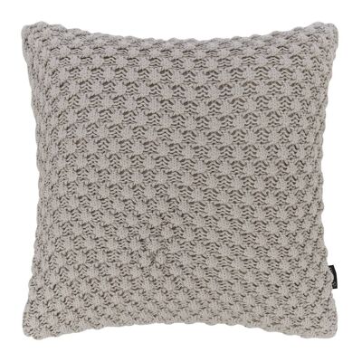 Textured Knitted Cushion - 50x50cm - Grey
