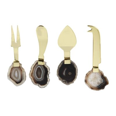 Dark Agate Cheese Knives - Set of 4