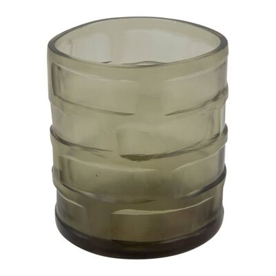 Rectangle Cut Out Glass Tealight Holder - Set of 2