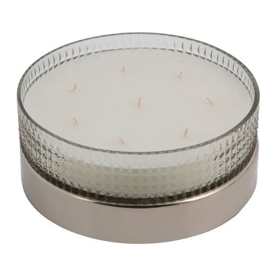 Diamond Cut Glass Candle - Large