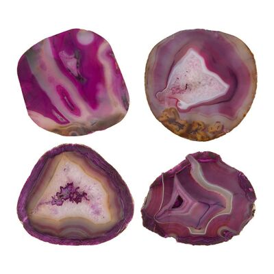 Agate Coasters - Set of 4 - Pink