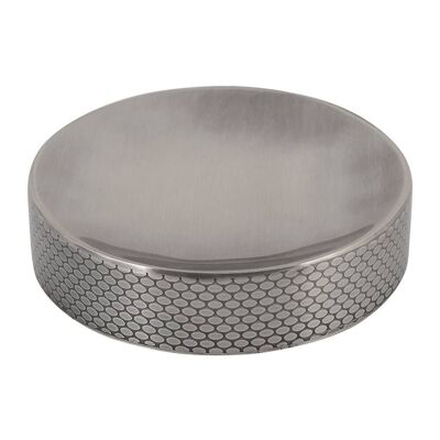 Honeycomb Effect Soap Dish - Antique Silver